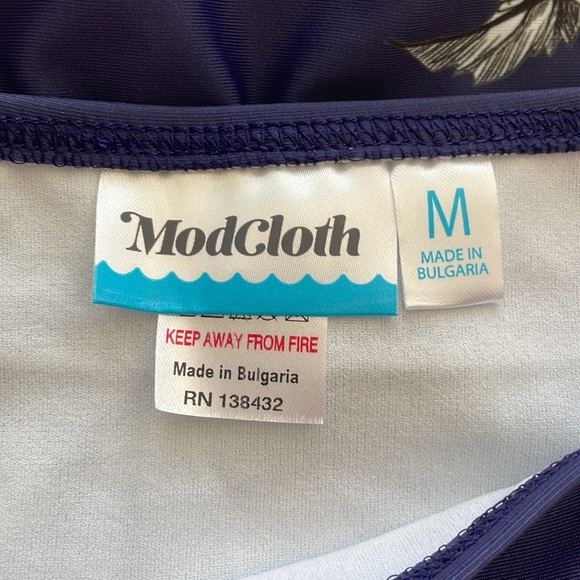 Brand New The Pippa Floral High Waisted Bikini Bottom Sz M ModCloth RRP $49 - Picture 3 of 4